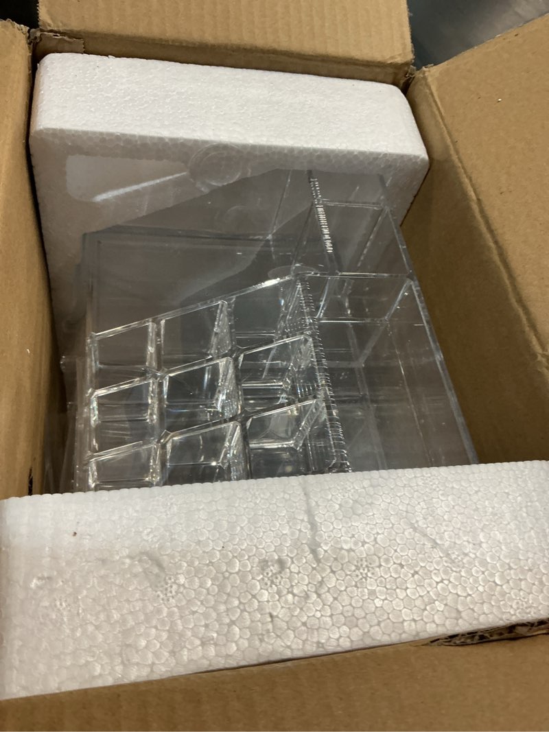 Condition photo showing Good Condition for Sorbus Acrylic Makeup Organizer Set, 7-Drawer Vanity & Countertop Cosmetic Storage with Small & Wide Compartments, CLear Makeup Storage for Brushes, Jewelry – Holiday Gift for Women & Teens 3 Large, 4 Small Drawers Clear