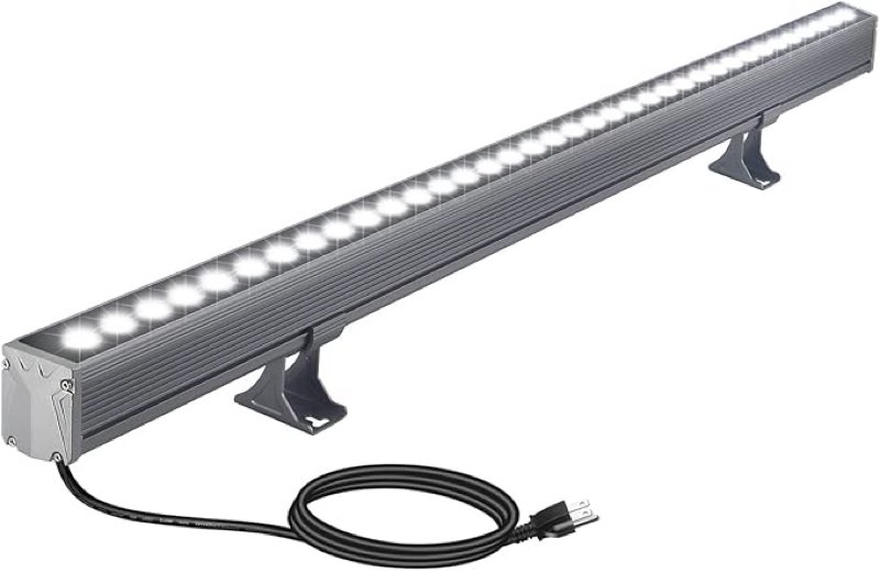 36W LED Wall Washer Lights, 6000K Daylight White Linear Flood Light, 3.2ft/40 120V LED Light Bar, IP65 Waterproof Outdoor LED Wall Washer Lights for Landscape, Church, Ads, Yard, Garden