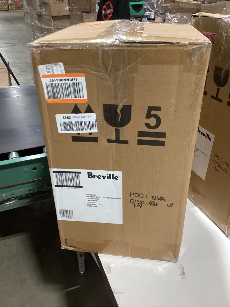 Condition photo showing As Is for breville bje200xl juice fountain compact centrifugal machine, 25 fl oz, silver