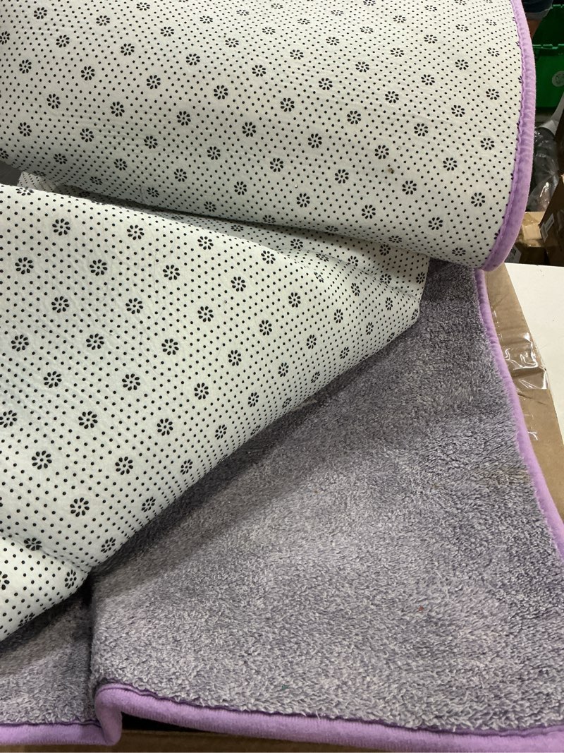 Condition photo showing As Is for dweike modern area rugs for bedroom living room, 5x7 ft lavender purple rug for kids boys girls room decor, soft fluffy washable memory foam carpet for nursery classroom dorm home