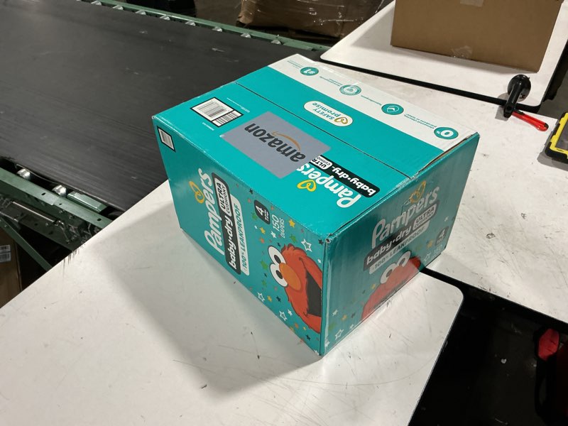 Condition photo showing New/Like New for pampers diapers - baby dry - size 4, 150 count, absorbent disposable infant diaper (packaging may vary) size 4 150