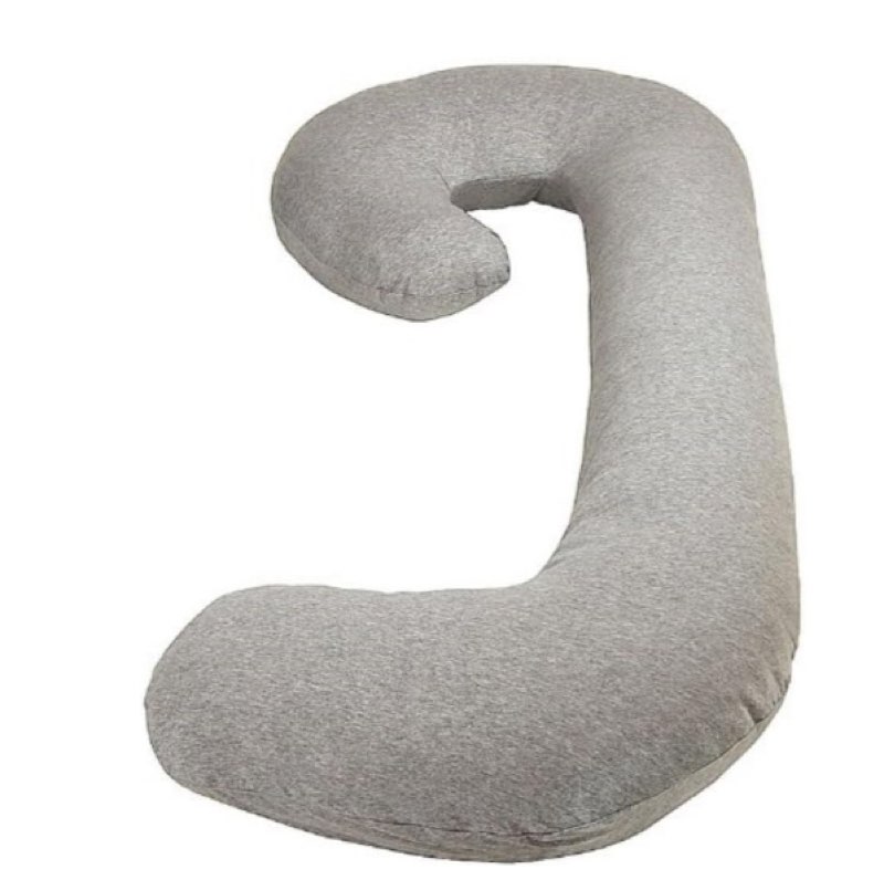 Leachco Snoogle Chic Jersey Total Body Pillow - Heather Gray, 1 Count (Pack of 1)