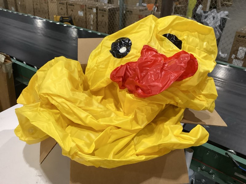 Condition photo showing Good Condition for hungdao 5 feet giant inflatable duck huge rubber duck large blow up inflatable pool float for adult summer beach swimming pool party decoration 5 feet classic yellow