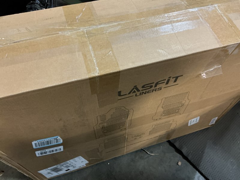 Condition photo showing Good Condition for LASFIT Floor Mats & Backrest Mats & Cargo Mat for Hyundai Palisade 7/8 Seats 2026 (Only Fit Gas), All Weather TPE Custom Fit Floor Liners for Palisade Full Set Car Mats Accessoires, Black 2)For Hyundai Palisade | 2026