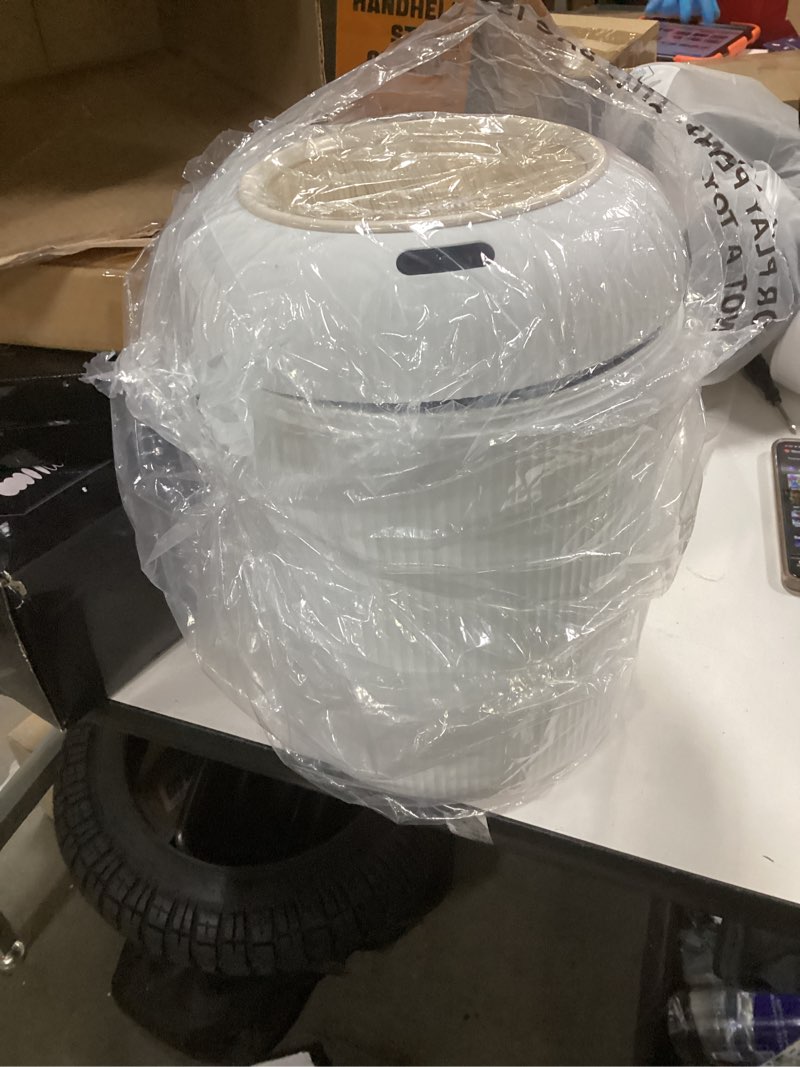 Condition photo showing New/Like New for Pukomc Smart Sensor Wastebasket, Convenient and Hygienic Easy to Use, Technology Sensor Waterproof Wastebasket Plastic Trash can for Kitchen, Bathroom, Bedroom, Living Room, Office and Outdoor 1 Pack white
