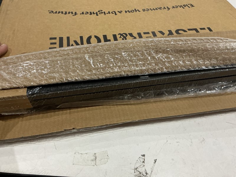 Condition photo showing New/Like New for elsker&home 20x20 picture frame black set of 3, 20x20 frames without mat or 16x16 with mat 3 pack, photo frame wall mounting black with white mat 20 x 20