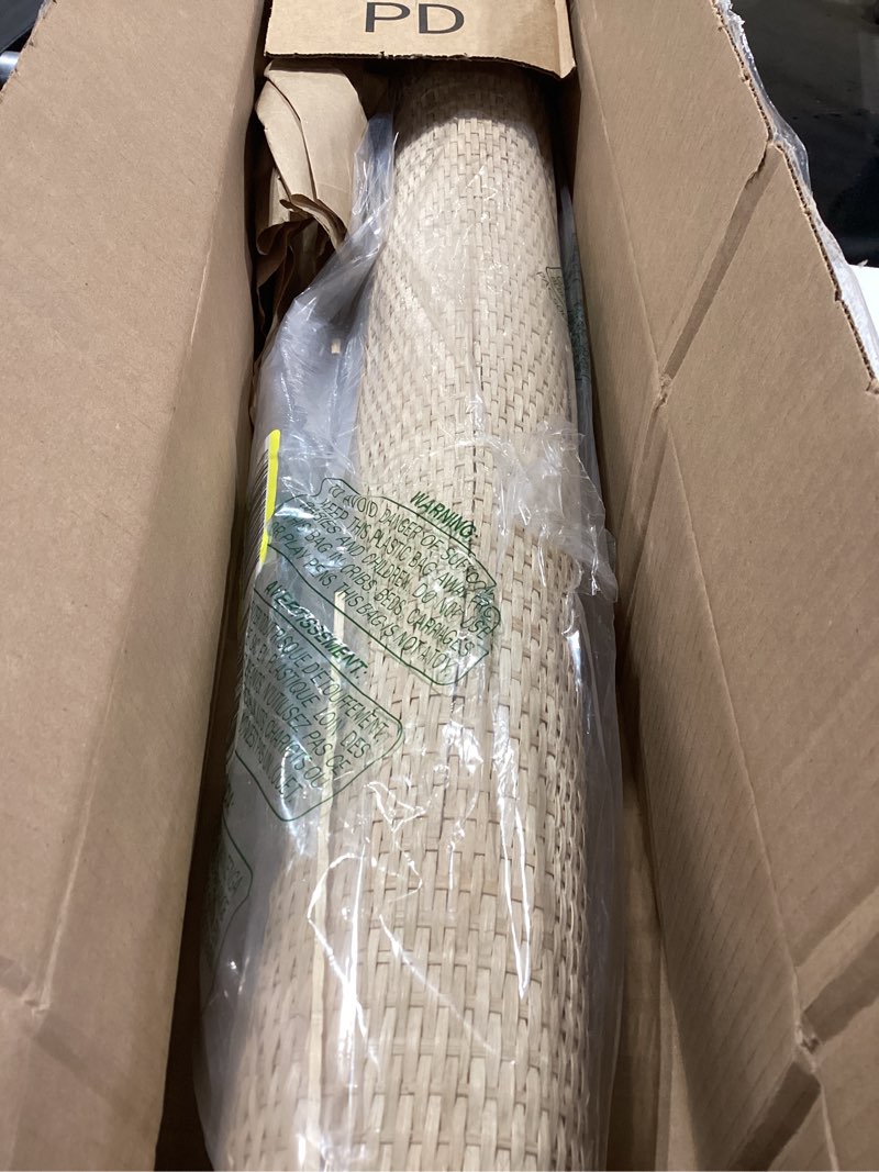 Condition photo showing As Is for kolwoven 24" width square rattan cane webbing - 24" x 24" (2 feet) sheet - closed weave wicker cane fabric for cabinet