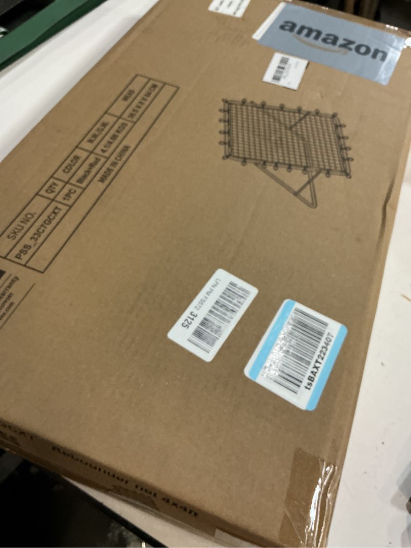 Condition photo showing Good Condition for 4x4Ft or 5x4Ft Adjustable Sport Rebounder Net for Soccer, Baseball, Volleyball and Softball, for Passing, Throwing, and Ball Control, Portable for Improve Sport Training Skills for Backyard