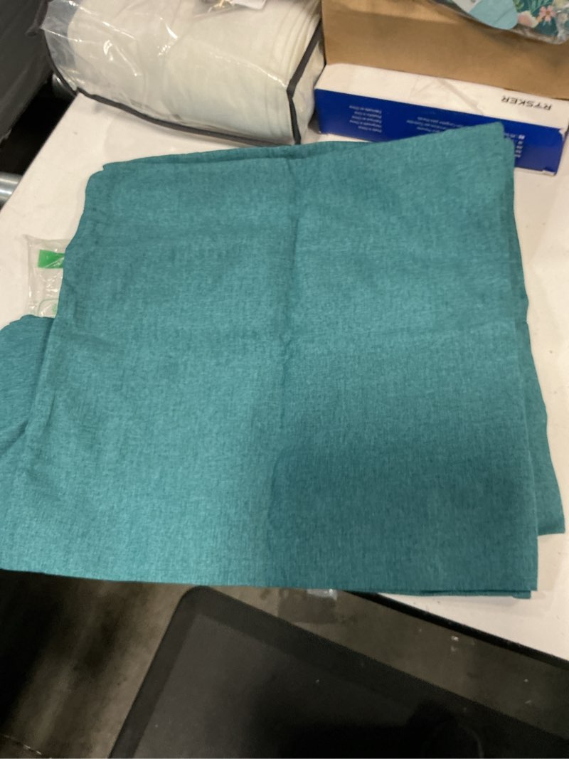 Condition photo showing Good Condition for miulee pack of 4 decorative outdoor throw pillow covers linen waterproof pillow covers summer farmhouse cushion cases for patio garden tent balcony couch sofa 16x16 inch turquoise 16" x 16" (pack of 4) turquoise