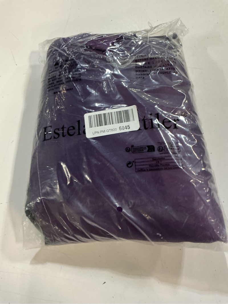 Condition photo showing Good Condition for estelar textiler ombre blackout curtains 52 x 90 inch length 2 panels, gradient room darkening thermal insulated energy efficient grommet drapes for living room and bedroom, purple and greyish white purple and greyish white 52"w x 90"l (pack of 2)