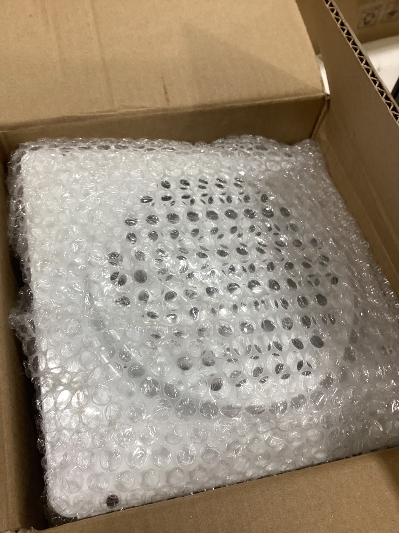 Condition photo showing Good Condition for 6 inch hooded wall vent cover, dryer wall vent cover outside with screen & damper, wall exhaust vent cover, outdoor air vent cap for range hoods/kitchen/bathroom/laundry/basements/garages, white 6 inch white
