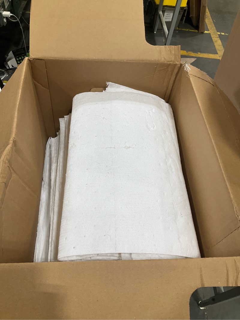 Condition photo showing As Is for brady spc bpo100 15" x 17" heavy weight economical oil only absorbent pads - 100 ct bpo100 brady spc bpo100