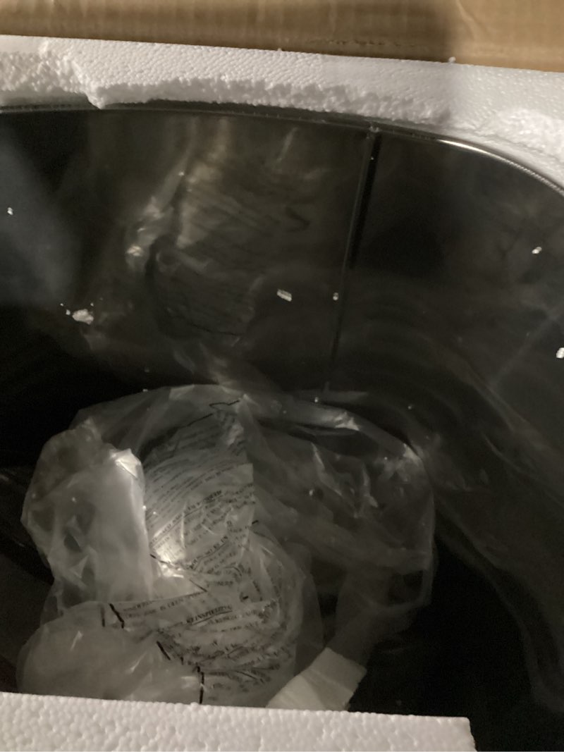 Condition photo showing Good Condition for BestOffice | 13 Gallon Trash Can with Lid | Automatic Touchless Garbage Can | Odor Control | Modern Oval Design | Easy to Clean | Stainless Steel | Fits Any Kitchen, Bathroom, Office or Home Stainless Steel Stainless Steel