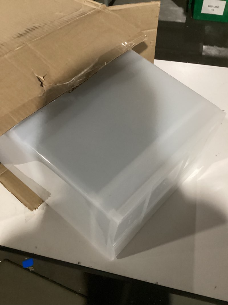 Condition photo showing Good Condition for IRIS USA Dog Food Storage Container, 2 Pack, Up to 30 lbs Each, Airtight Seal for Freshness, Wheels for Rolling, Easy One Hand Opening, Made in USA, BPA Free, Clear/Black