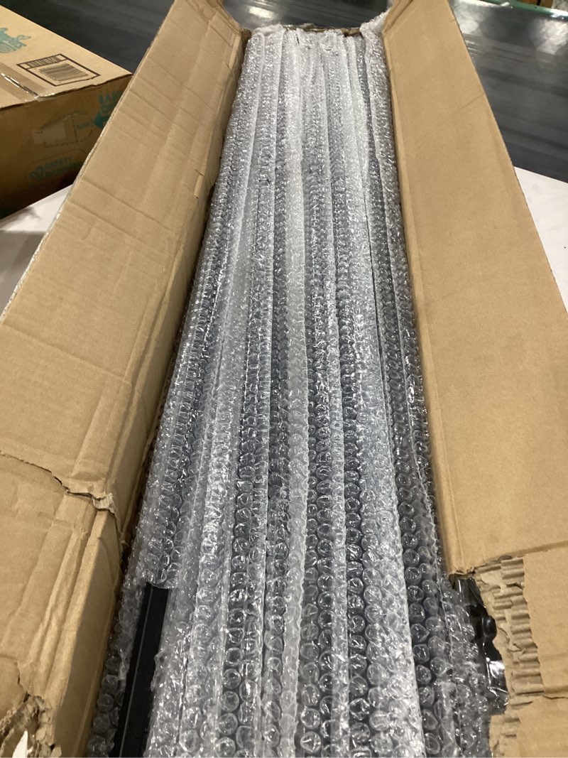 Condition photo showing New/Like New for 50 pcs iron balusters for staircase, 1/2" x 44" wrought iron, square metal hollow straight spindles for stairs, satin black deck railing square 50