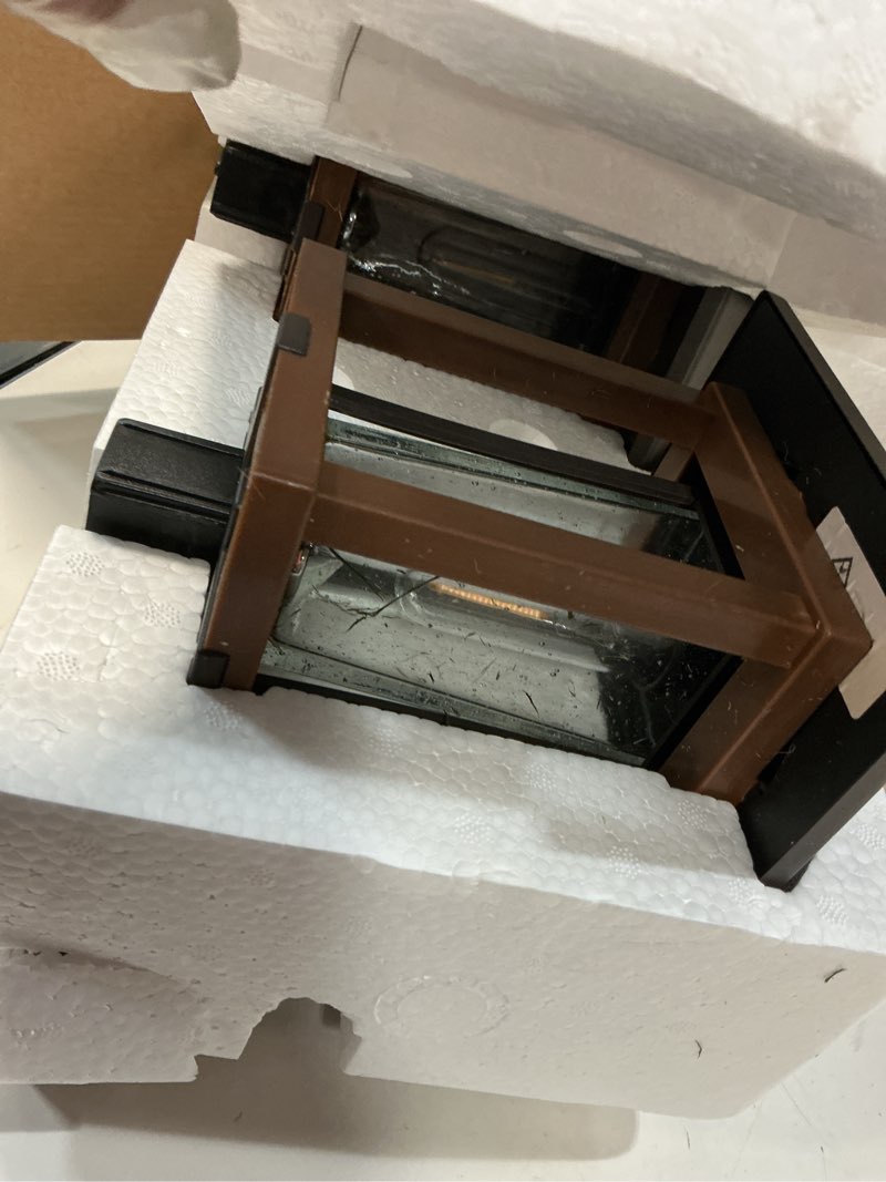 Condition photo showing Good Condition for xmcosy+ 4-pack solar pathway lights outdoor, 25 lumens vintage edison led landscape lighting, ip65 waterproof seeded glass & metal stakes solar powered garden lights for yard patio walkway driveway two-tone bronze & wood color 4 packs