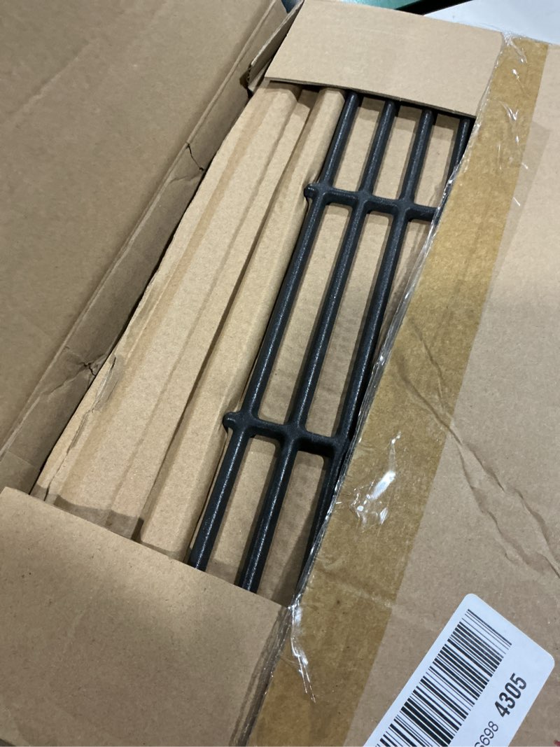 Condition photo showing As Is for 463365021 grill grates replacement parts for charbroil performance 4 burner grill parts 463351021 463350722 char broil 463352521 463354021 463365522 g426-0005-w1 g426-0004-w1 cast iron cooking grates 3 x grates 17'' x 24 1/2''