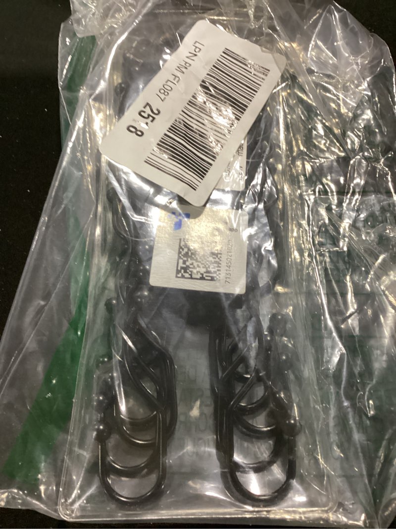 Condition photo showing New/Like New for goowin shower curtain hooks, 12 pcs shower curtain rings, stainless steel black shower curtain hooks, shower curtain rings rust proof, smooth sliding anti-drop double shower rings for curtain (black) black modern