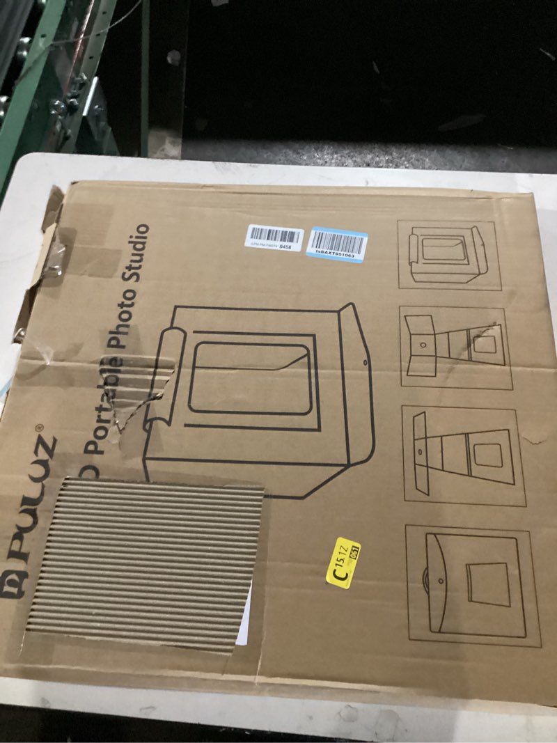 Condition photo showing New/Like New for Photo Box, PULUZ 24"x24" Photo Studio Light Box for Photography Portable Large Lightbox Photo Booth Kit with 6 Colors Photo Backdrops-Dimmable 120pcs LED Beads, 5500K Lighting, US Plug