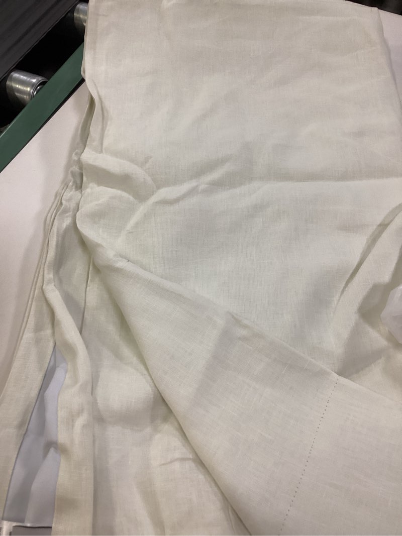 Condition photo showing Good Condition for european linen true blackout curtain, 48x108, ivory 1 pack