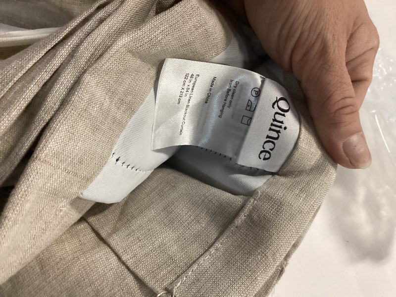 Condition photo showing New/Like New for european linen true blackout curtain - single panel 48x84