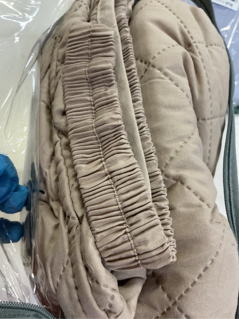 Condition photo showing Good Condition for U-NICE HOME Recliner Chair Covers Reversible Chair Cover Pet Covers for Dogs with Elastic Straps Water Resistant Diamond Quilted (23''Armchair, Beige/Beige) Beige/Beige 23''Armchair