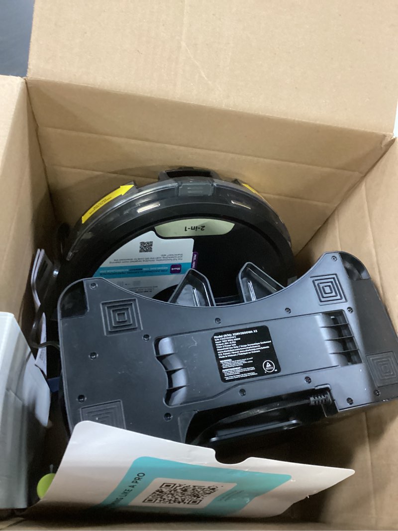 Condition photo showing As Is for Shark Robot Vacuum & Mop Combo, Powerful Suction, Matrix Plus, 60-Day Debris Capacity, HEPA Bagless Self Empty Base, Sonic Mopping, Home Mapping for Pet Hair - Carpets & Hardfloor, AV2610WA Wet and Dry Self-Empty (Gold/Black)