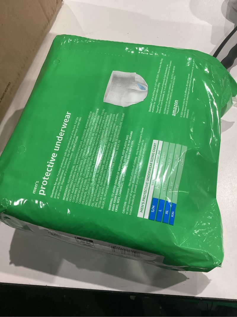 Condition photo showing Good Condition for amazon basics maximum absorbency incontinence underwear for men with leak protection, 2x-large, 14 count 2x-large 14.0