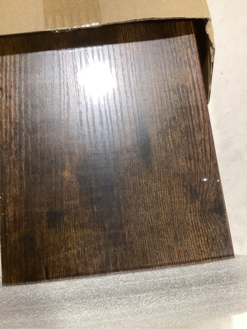 Condition photo showing New/Like New for BAYKA Floating Shelves, 22.5 inch Rustic Wood Wall Mounted Shelves for Bedroom, Living Room, Kitchen & Office, Hanging Display Shelf with 22 lbs Capacity (Rustic Brown,Set of 2) B. Rustic Brown - Americana Farmhouse Style 22.5inches