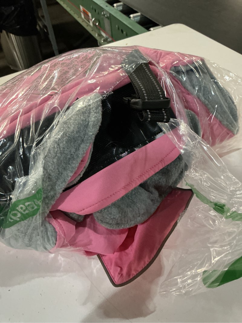 Condition photo showing As Is for Lelepet Warm Dog Coats for Extra Large Dogs Waterproof Dog Winter Jacket Reflective Pet Fleece Vest Windproof Cold Weather Coats with Adjustable Buckle & Leash Hole, Pink, XXXL 3XL Pink