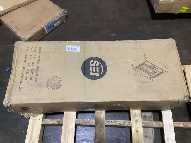 Condition photo showing Good Condition for **DNP**Mantel needs to be set-up**Southern Enterprises**Griffin Electric Fireplace with Book Cases, Mahogany