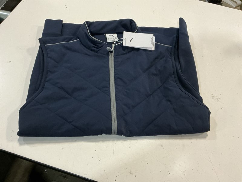 Condition photo showing Good Condition for puma golf cloudspun fleece hybrid vest - bn, deep navy, xl
