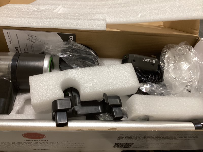 Condition photo showing As Is for Eureka Lightweight Cordless Stick Vacuum Cleaner Convenient for Hard Floors, Rechargeable Handheld Vacuum Cleaner Portable with Powerful Motor Efficient Suction, RapidClean Ultra NEC370GR, Moss Green