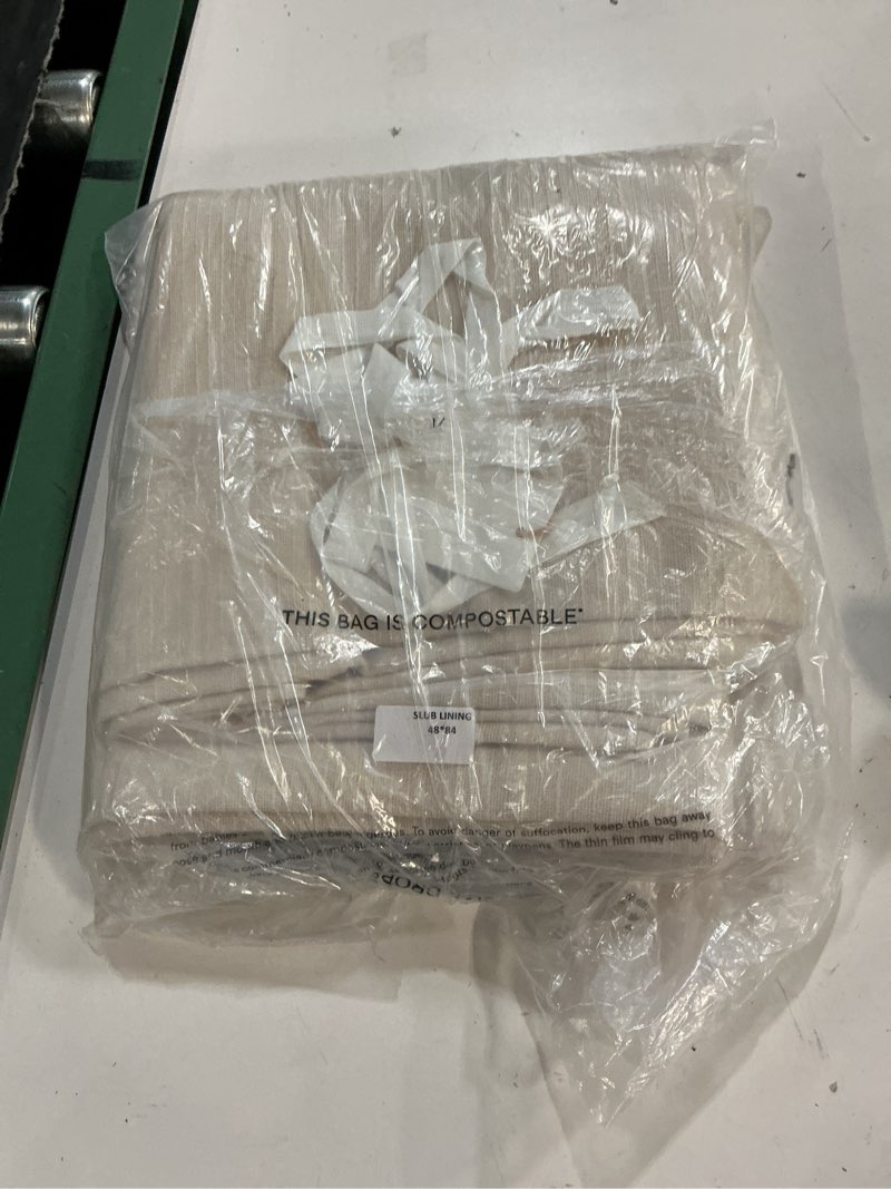 Condition photo showing New/Like New for quince cotton slub curtain - single panel, 48x84, natural 1pcs