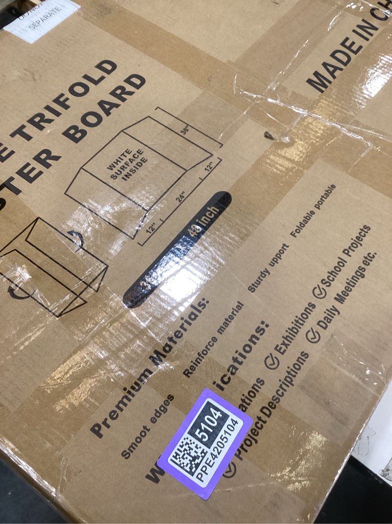 Condition photo showing Good Condition for tuxita trifold poster board,24 pack 36" x 48" large white corrugated poster boards,science fair display boards,project boards perfect for school projects, event displays and business presentations 24p