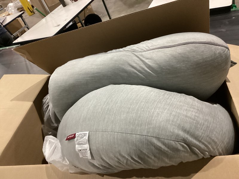 Condition photo showing As Is for momcozy pregnancy pillows with cooling cover, u-shaped full body maternity pillow for side sleepers 57 inch - support for back, hip, belly, legs for pregnant women grey- cooling fabric