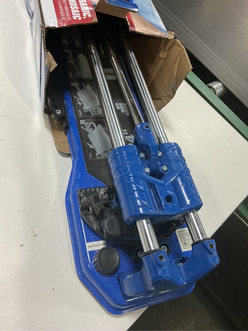 Condition photo showing As Is for marshalltown 24" tile cutter, cuts ceramic, porcelain, mosaic tile, diy, pro,tc24