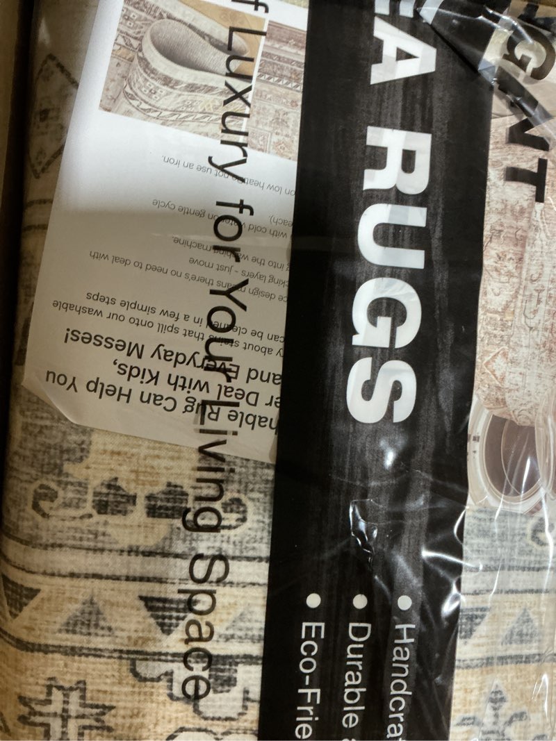 Condition photo showing Good Condition for zesthome 8x10 Area Rugs for Living Room,Non-Slip Backing Washable Rugs,Vintage Large Area Rug?Stain Resistant Home Decor Rug (Beige,8'x10') Beige/Grey 8' x 10' (Rectangular)