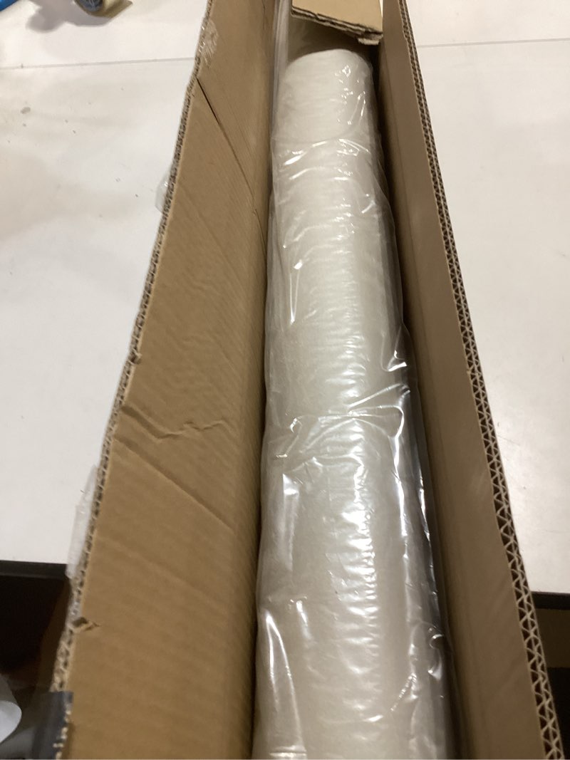 Condition photo showing As Is for Auto Headliner Fabric 142" L × 60" W Mesh Type with Foam Backing - Tube Packaging - Gray Interior Replacement Material for Car/Truck/SUV/RV Roof - Home Repair/DIY Headliner Material Gray 142" L × 60" W