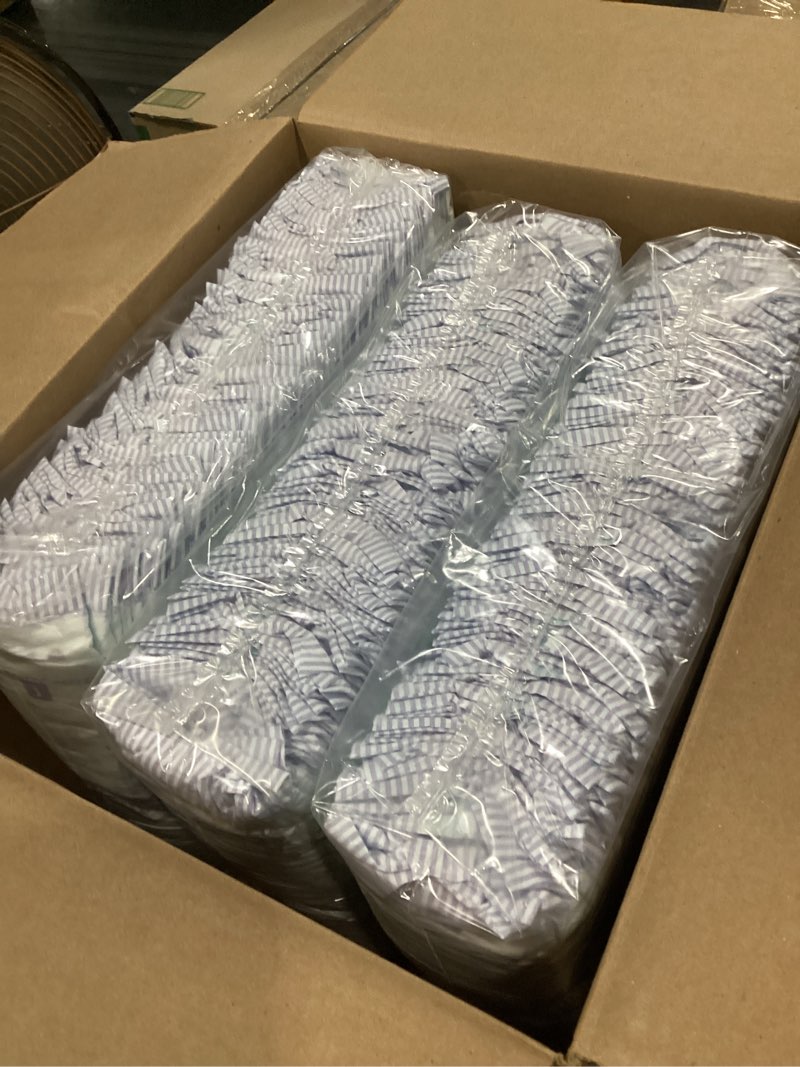 Condition photo showing New/Like New for luvs size 1 baby diapers, platinum protection bluey diapers for day & night, size 1, 294 count (packaging may vary) size 1 294