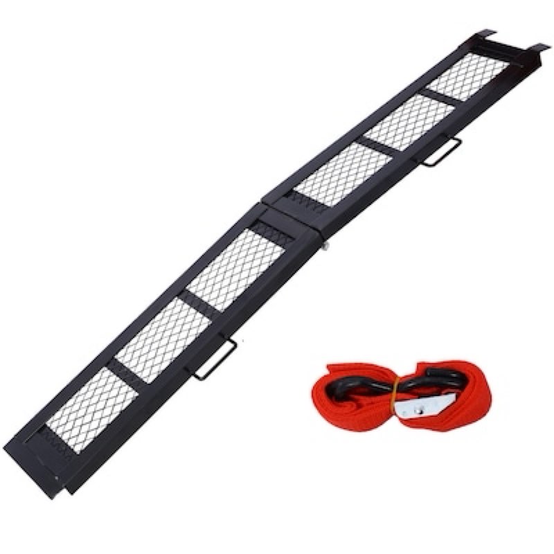 Tatayosi 80 Inches Steel Loading Ramp 500LBS Capacity Portable Motorcycle Ramp Folding ATV