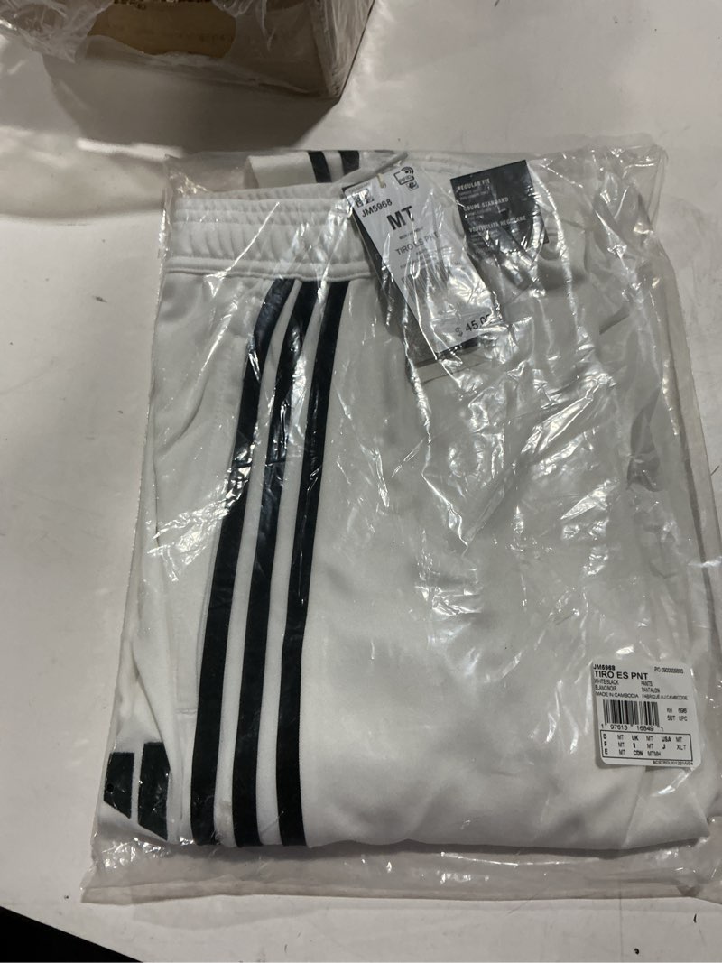 Condition photo showing Good Condition for Adidas Mens Tiro 25 Essentials Training Pants Medium Tall White/Black