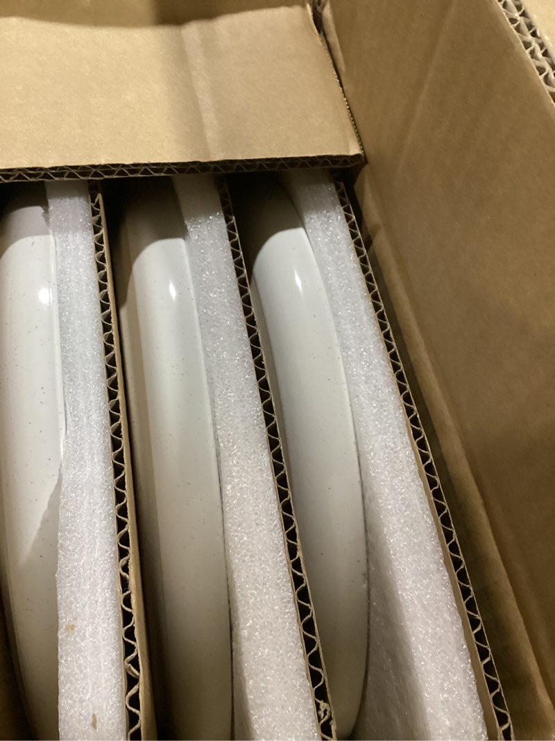 Condition photo showing item condition for Famiware Milkyway Plates and Bowls Set, 12 Pieces Dinnerware Sets, Dishes Set for 4, White White Set(12pcs)