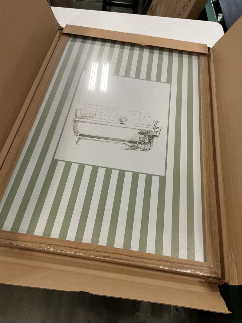 Condition photo showing As Is for (Similar to stock photo) Vintage Winnie the Pooh Bath Print | Nursery Wall Art (Digital Download), 24Lx 16%, Franed)