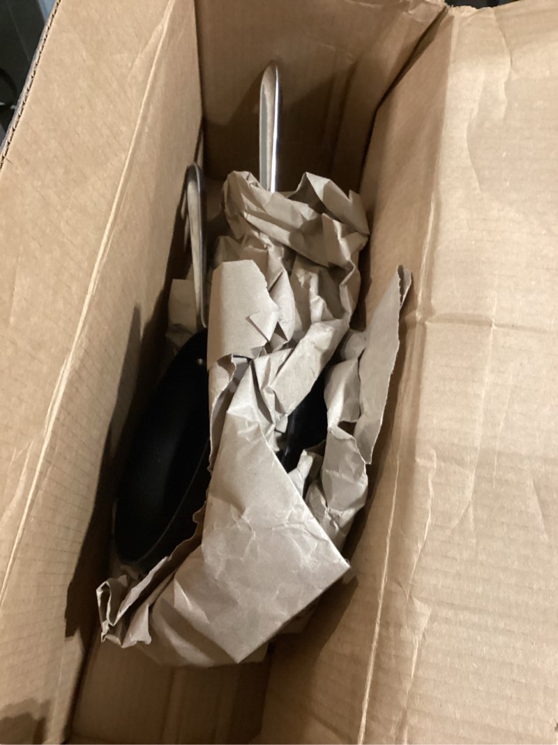 Condition photo showing As Is for All-Clad HA1 Hard Anodized Non Stick Fry Pan Set 2 Piece, 8, 10 Inch, Induction, Oven Broiler Safe 500F, Pots and Pans Set, Kitchen Frying Pans, Skillets, Premium Cookware, Home, Dishwasher Safe Black 2 Piece Set