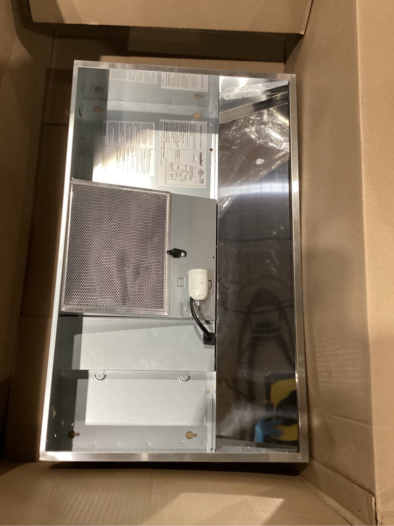 Condition photo showing Good Condition for comfee' cvu30w2ast range hood 30 inch ducted ductless vent hood durable stainless steel kitchen hood for under cabinet with 2 reusable filter, 200 cfm, 2 speed exhaust fan silver stainless steel 30 inch