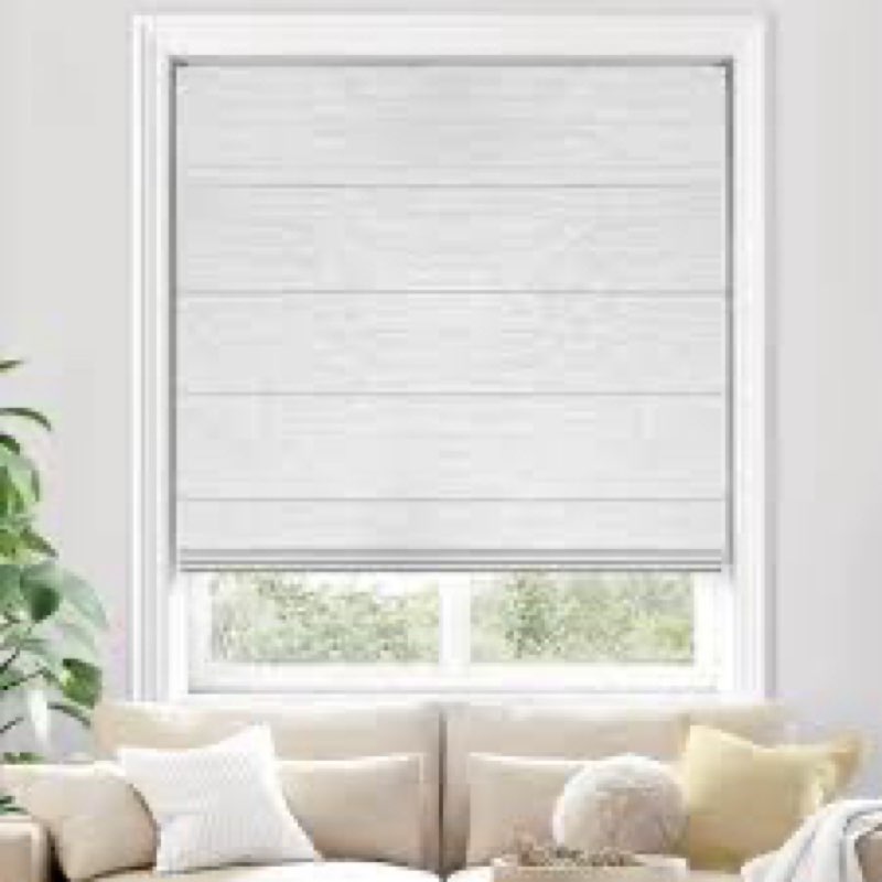 UNISHADES 100% Blackout No Tools No Drill Cordless Roman Shades for Windows, Size 22 3/4" W × 60" H 