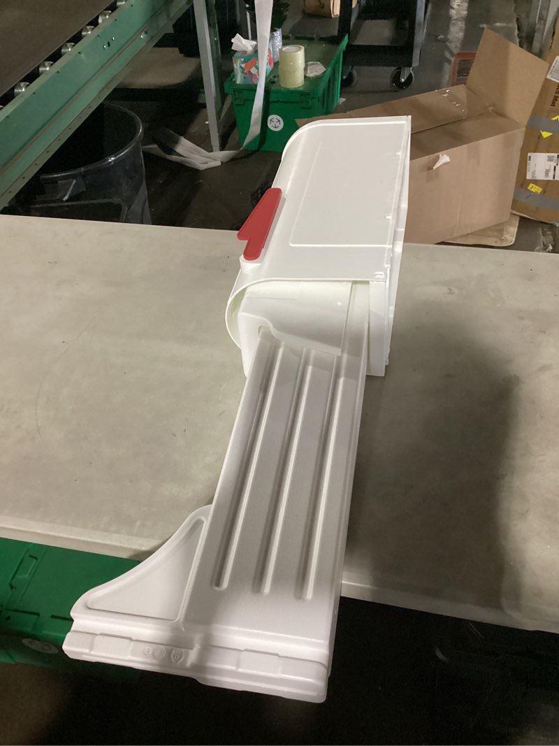 postal pro, hampton mailbox and post kit, newspaper port, durable plastic, easy to install, flag inc