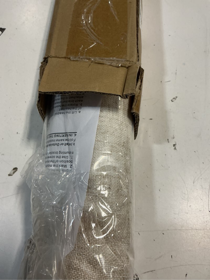 Condition photo showing New/Like New for everyday celebration linen blend cordless roman blinds – light filtering pull down window treatment for home, indoor shades & blinds (23x64 natural) natural 23"w x 64"h