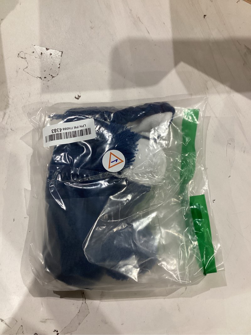 Condition photo showing Good Condition for durio baby winter hat with cute pom pom earflap warm fleece lining baby beanie for 6-24 months infant toddler boys and girls 6-12 months blue